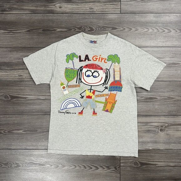 Vintage 90's Danny First LA Girl T Shirt - Picture 1 of 5